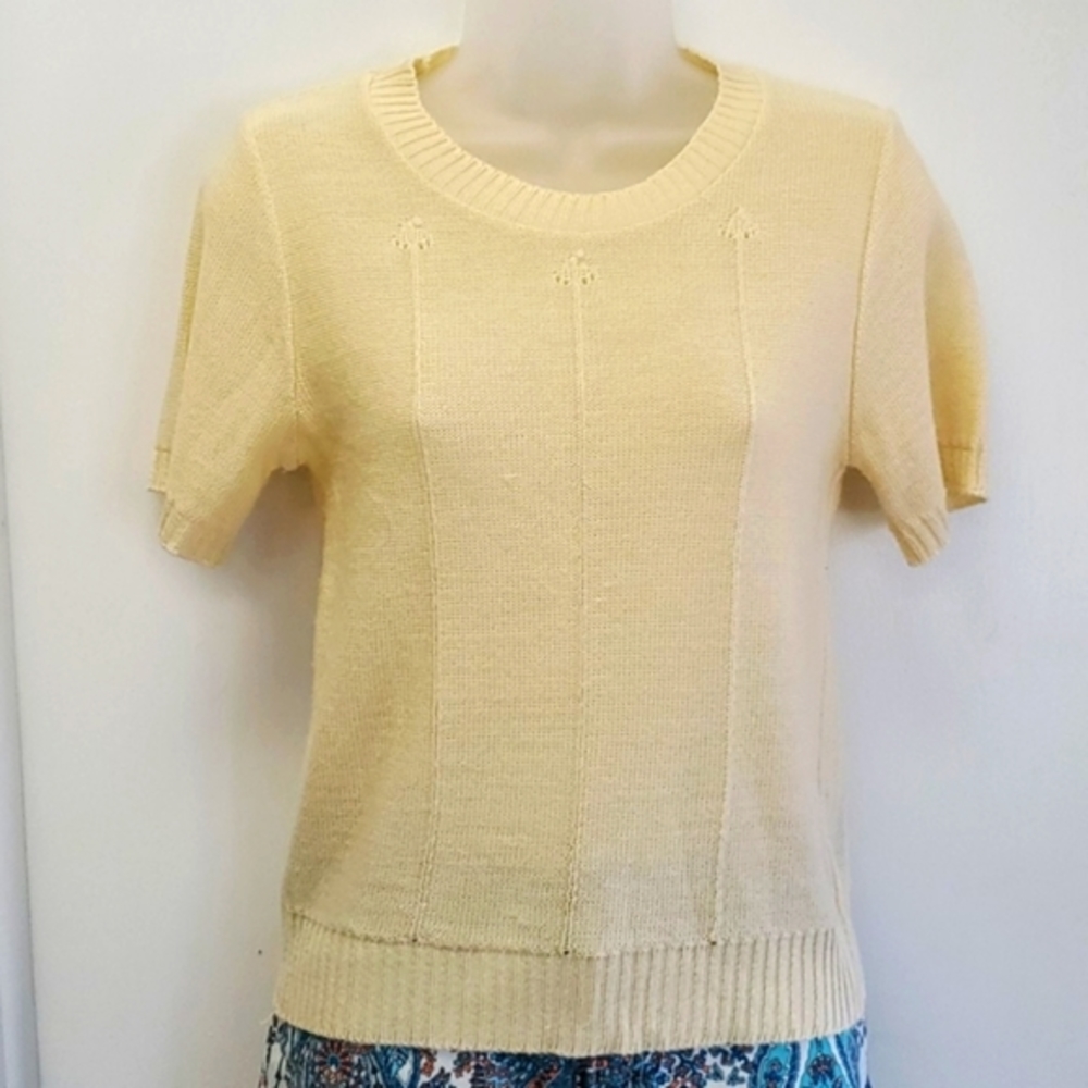 Short sleeve vintage sweater